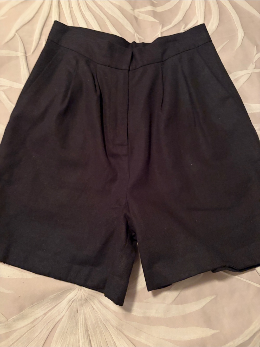 Women's High-Waist Black Tailored Shorts